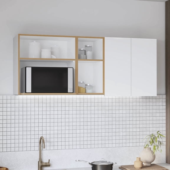 Multi-Color Cabinet with Removable Drying Rack and Four Shelves | Great for Laundry Room and Home Office Organization
