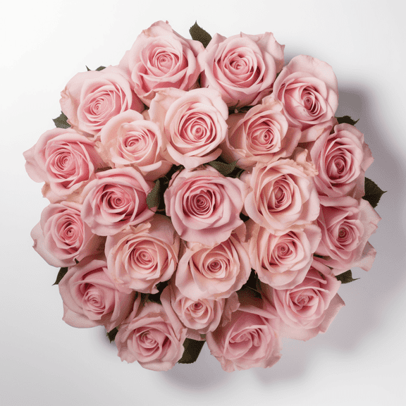 Two Dozen Pink Roses- Beautiful Fresh Cut Flowers- Express Delivery