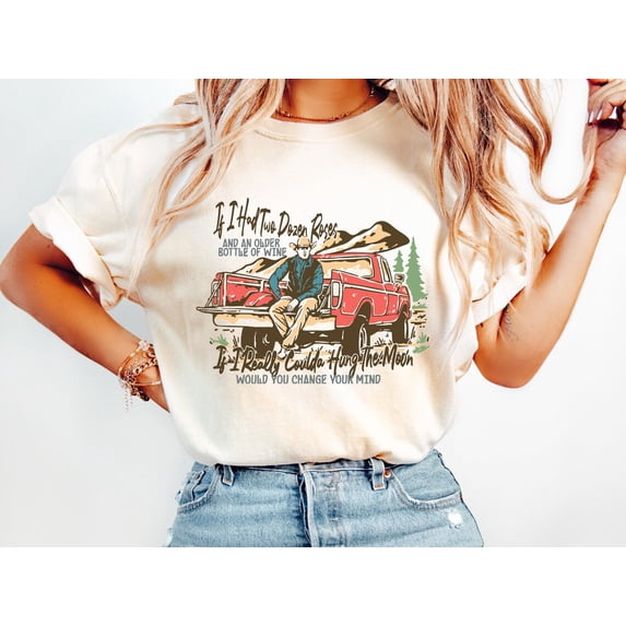 Two Dozen Roses T-Shirt: Country Music Graphic Tee All Size S-5Xl