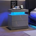 thumbnail image 1 of Two Drawer Nightstand - Adjustable Lighting Modes - Game Room Sofa - Space - saving Design, 1 of 3