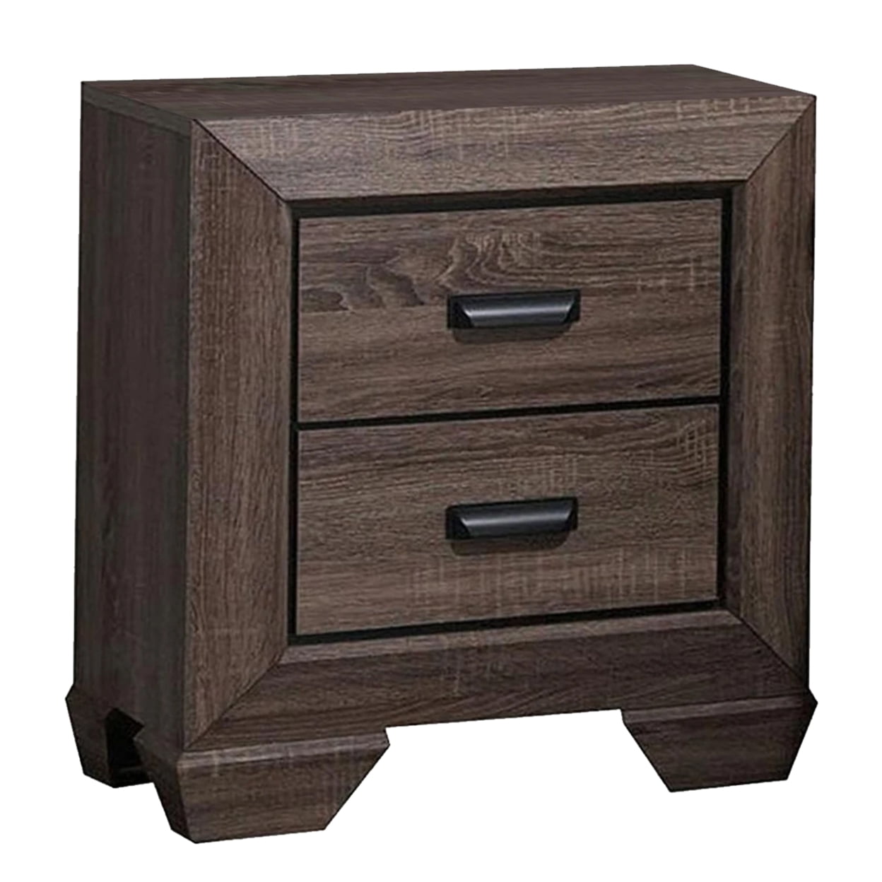 Lyndon 24" Weathered Gray Grain 2-Drawer Nightstand