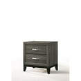 thumbnail image 1 of ACME Valdemar Metal and Wood 2-Drawers Nightstand in Weathered Gray, 1 of 5