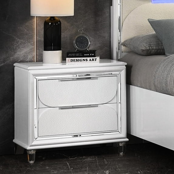 Two Drawers - Mirrored Decoration - Bedroom Setting - Creates a Charming Atmosphere