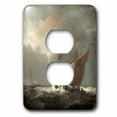 thumbnail image 1 of 3dRose, Two Dutch Vessels Close Hauled in a Strong Breeze by Willem Van De Velde the Younger, 2 plug outlet cover, 1 of 1