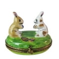 thumbnail image 1 of Two Easter Rabbits Limoges Box Limoges Box Porcelain Figurine, 1 of 2