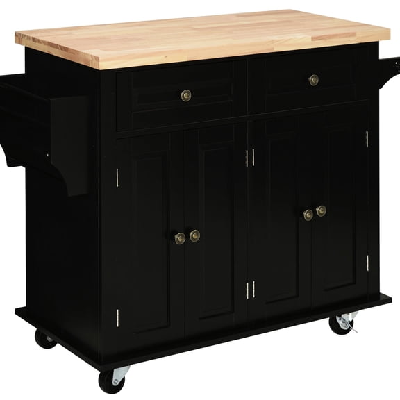 Two Easy-Glide Drawers / Organized Kitchenware Storage Cart