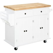 Two Easy-Glide Drawers / Small Kitchen Island for Organizing Silverware