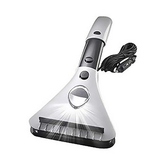 Two Elephants Heated Ice Scraper with Built-In Wide-Beam LED Light - grey