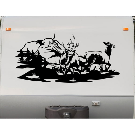 Two Elks Mountains RV Motor Home Replacement Decals
