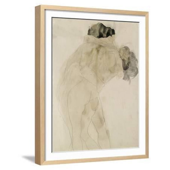 Two Embracing Figures, Figurative Framed Art Print Wall Art by Auguste Rodin Sold by Art.Com