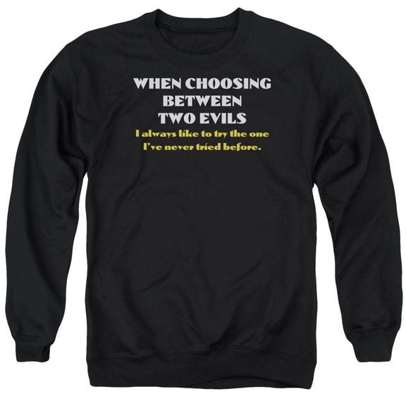 - Two Evils - Crewneck Sweatshirt - Large