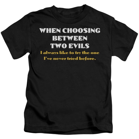 - Two Evils - Juvenile Short Sleeve Shirt - 4