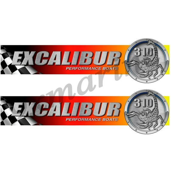 Two Excalibur Racing 15" long stickers. Model of your choice