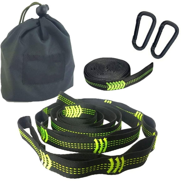 Two Extra Long Hammock Straps Heavy Duty Triple Stitched Non-Stretch Polyester Hammock Tree Straps
