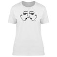thumbnail image 1 of Two Faces in Line Art Women's White T-shirt, 1 of 2