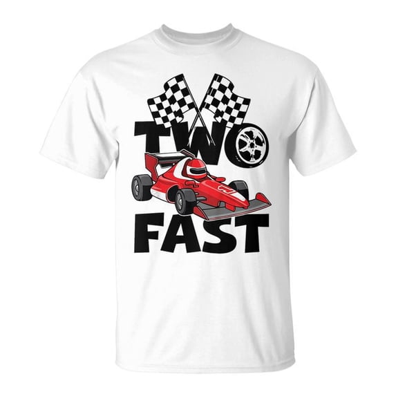 Two Fast 2 Curious Racing 2Nd Birthday Race Car Pit Crew TShirt ...