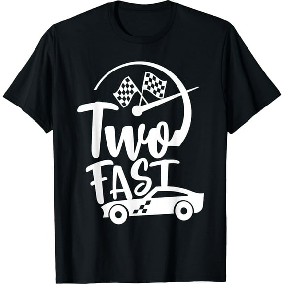 Two Fast Birthday Boy 2 Two Race Car 2nd Birthday Racing Car T-Shirt