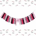 thumbnail image 1 of Two Fast High Chair Banner Pink Racing Car 2nd Birthday Supplies, 1 of 7
