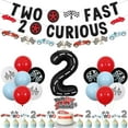 thumbnail image 1 of Two Fast Two Curious Birthday Decorations, Racing Car 2nd Birthday Decoration for Boy Racing Car Theme Banner Garland Cake Topper Number 2 Foil balloon for Boy Race Car Theme Birthday Party, 1 of 6