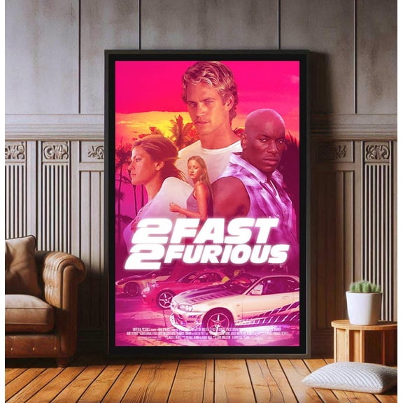 Two Fast Two Furious Film Poster, Wall Art, Unframed Paper Poster 8x10in