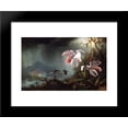 thumbnail image 1 of Two Fighting Hummingbirds with Two Orchids 20x24 Framed Art Print by Martin Johnson Heade, 1 of 2