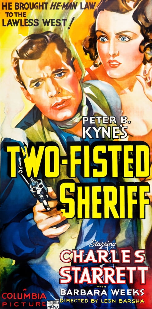 Two-Fisted Sheriff Canvas Art - (11 x 17)