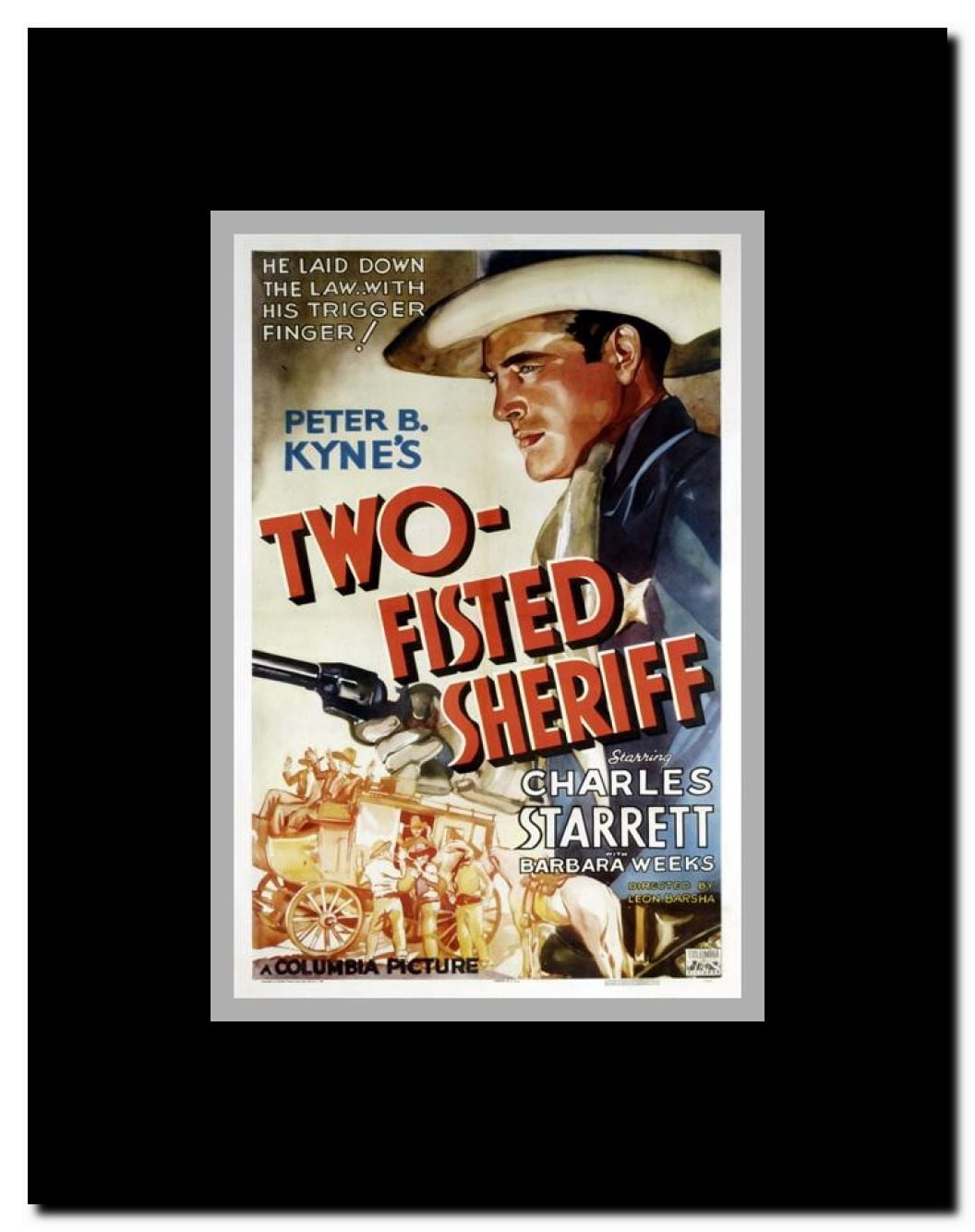 Two Fisted Sheriff Framed Movie Poster