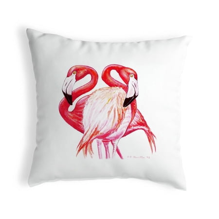 Two Flamingos Indoor/Outdoor Throw Pillow