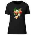thumbnail image 1 of Two Flamingos With White Flowers T-Shirt Women -Image by Shutterstock, Female x-Large, 1 of 4