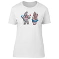 thumbnail image 1 of Two Flirting Hippos, Cute Love T-Shirt Women -Image by Shutterstock, Female Large, 1 of 2