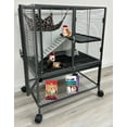 thumbnail image 1 of Mcage Deluxe 2-Story Metal Small Animal Critter Rolling Cage Large Durable Front Door for Guinea Pig, Ferret, Rabbit, Mouse, Rat with Removable Tray, Water Bottle & More, 1 of 8