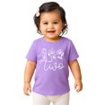 thumbnail image 1 of Two Floral 2nd Birthday Shirt for Toddler Girls Second Birthday Outfit Purple Shirt 4T, 1 of 5
