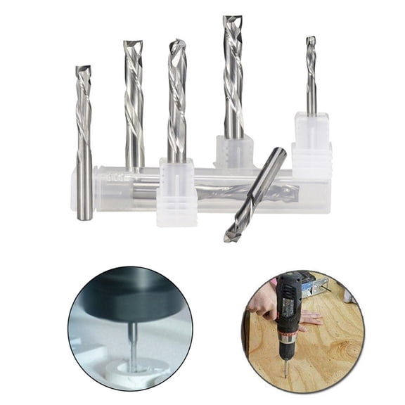 Two Flute Compression Up/Down Cut Spiral Router Bit Cnc Solid Carbide End Mill 3.175X28X60 YIWEI