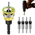 Two Flute Counterbore Drill Bit Set with Adjustable Depth Stop for ...
