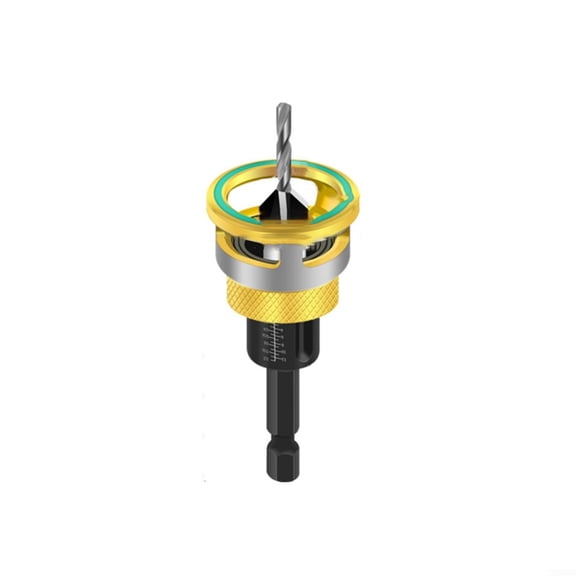 Two-Flute Counterbore with Depth Stop – Adjustable Woodworking Drill Bit Tool for Precise Screw Installation, Durable Design