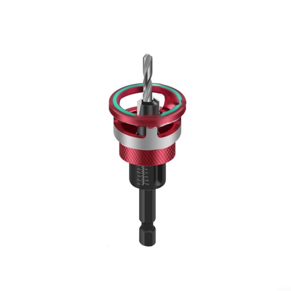 Two-Flute Counterbore with Depth Stop – Adjustable Woodworking Drill Bit Tool for Precise Screw Installation, Durable Design