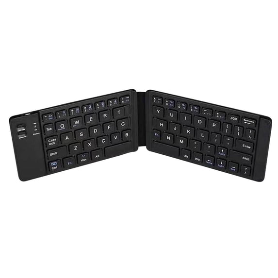 Two-Fold Wireless Bluetooth Keyboard, Mini Portable Keyboard for Mobile Phones and Tablets