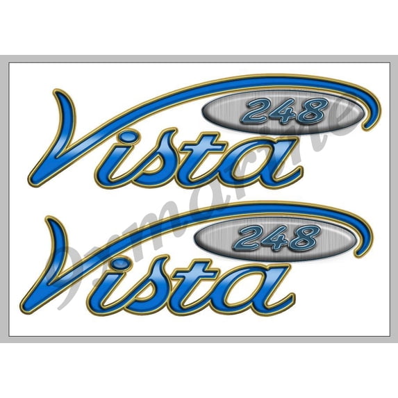 Two Four Winns Boat Remastered Stickers - Models of Your choice