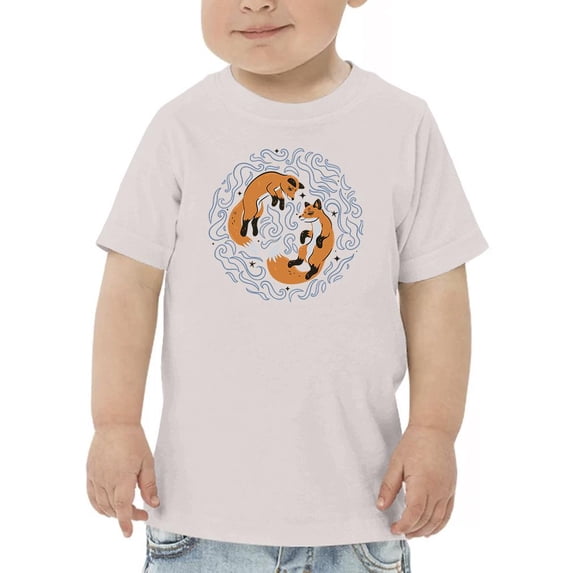 Two Foxes In Dreamy Mist T-Shirt Toddler -Image by Shutterstock, 5 Toddler