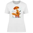 thumbnail image 1 of Two Foxes Under The Rain T-Shirt Women -Image by Shutterstock, Female Small, 1 of 2