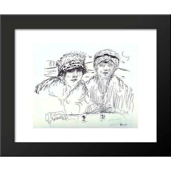 Two Friends 20x24 Framed Art Print by Bonnard, Pierre