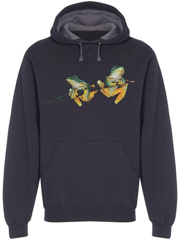 Two Frogs In A Stick Hoodie Men -Image by Shutterstock, Male XX-Large