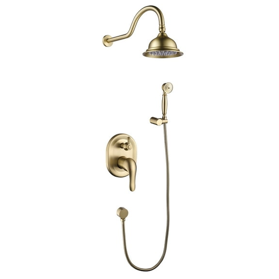 Two Functions Complete Shower Faucet Set, Shower Combo Set with Rough-in Valve