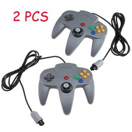 Two Game Controllers System for Nintendo 64 N64 - Gray