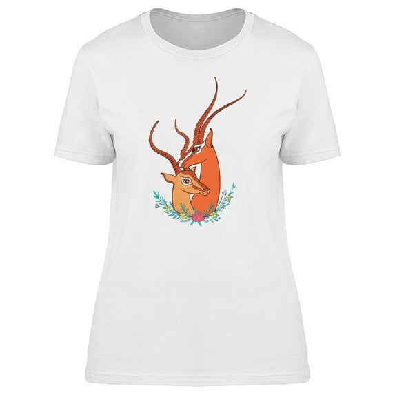 Two Gazelles In Love T-Shirt Women -Image by Shutterstock, Female Medium