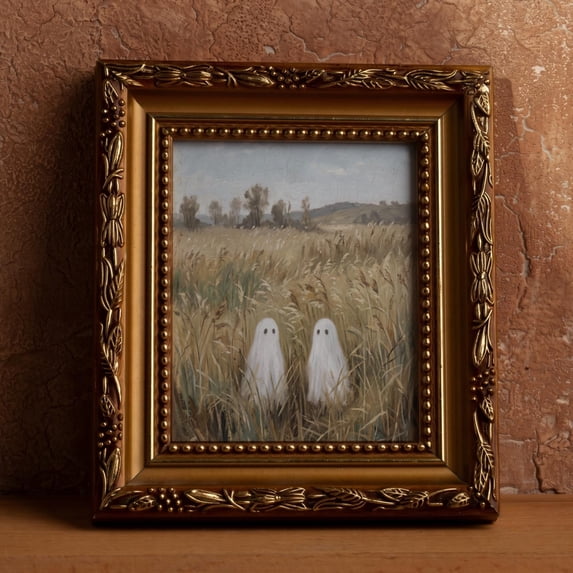 Two Ghosts In The Field Painting,