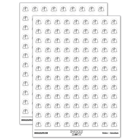 Two Ghosts in Love Kissy Face Halloween 200+ Round Stickers - White - Gloss Finish - 0.50" Size