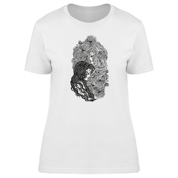Two Girls As Day And Night T-Shirt Women -Image by Shutterstock, Female Large