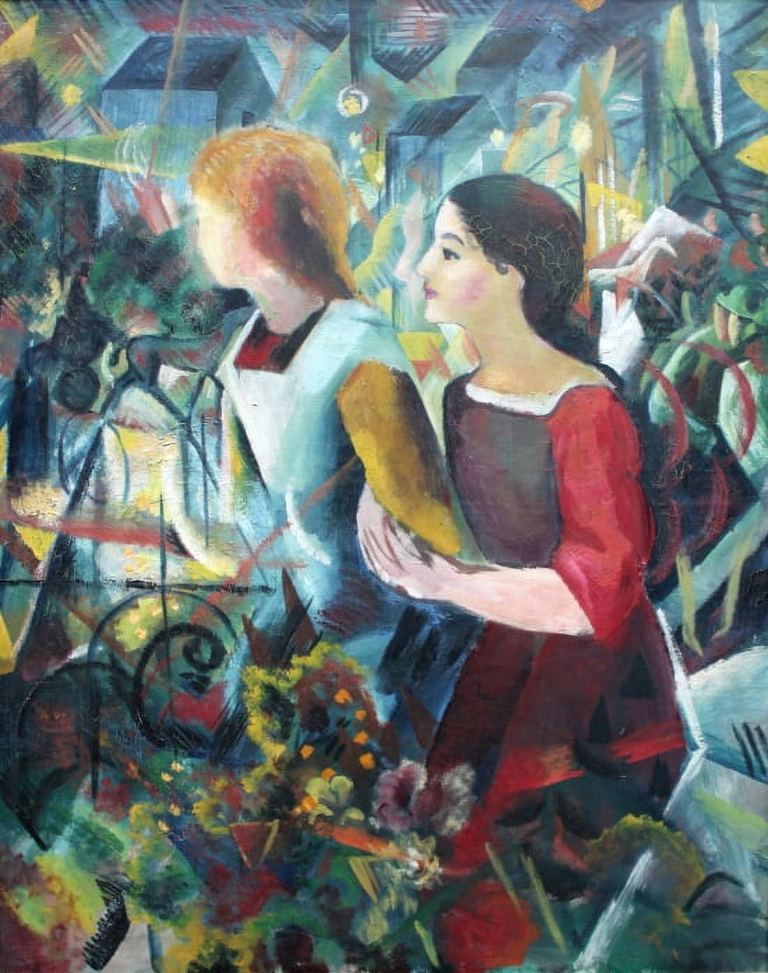 Two Girls Canvas Art - August Macke (18 x 24)