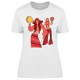 thumbnail image 1 of Two Girls Playing Tambourines T-Shirt Women -Image by Shutterstock, Female Medium, 1 of 2
